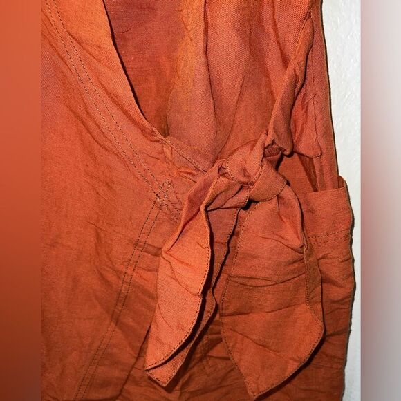 Urban Outfitters Wrap Me Up Linen Mini Dress - Picture 6 of 11